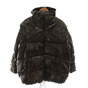 Bottega Veneta 659724 Down Jacket Outer Zip Up S Dark Brown NR • OS